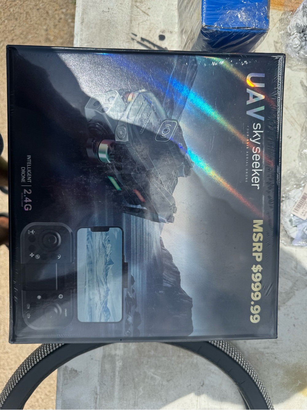 UAV Sky Seeker Drone - Black Holographic Box